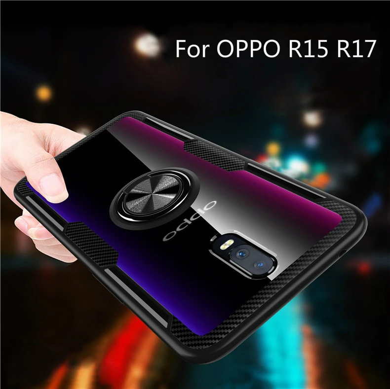 Для OPPO R15 R17 чехол прозрачный акриловый мягкий силиконовый автомобильный