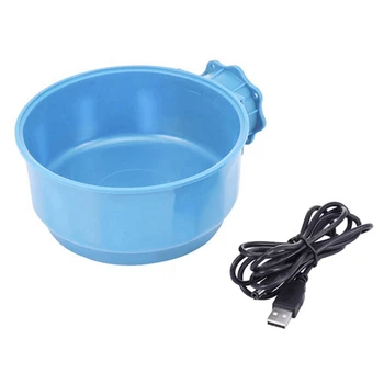 

USB Safe Pet Water Bowl Automatic Thermostat Heat Preservation Bowl Dog Cat Feed Cage Hanging Bowl Electric Heated Drinking Bowl