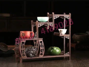 

Natural chicken wing wood, half round BBK lace, solid wood curio shelves, ornament pendulum rack