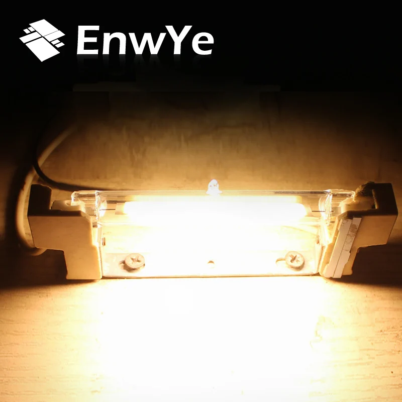 EnwYe COB R7S Светодиодный лампа стеклянная трубка сменная галогеновой лампы прожектор 3 Вт 5 Вт 8 Вт 10 Вт R7S 78 R7S 118 переменного тока 220V 240V