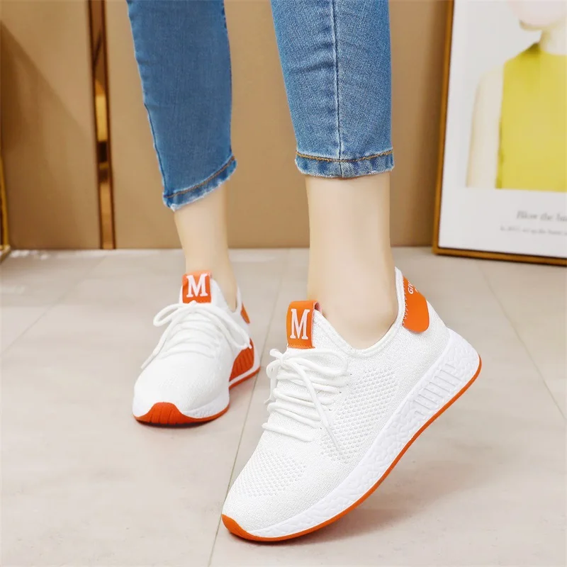 

WOMEN'S Shoes Korean-style Versatile White Shoes Breathable Athletic Shoes Student Casual Mesh Shoes Sneakers New Style Shoe Aut