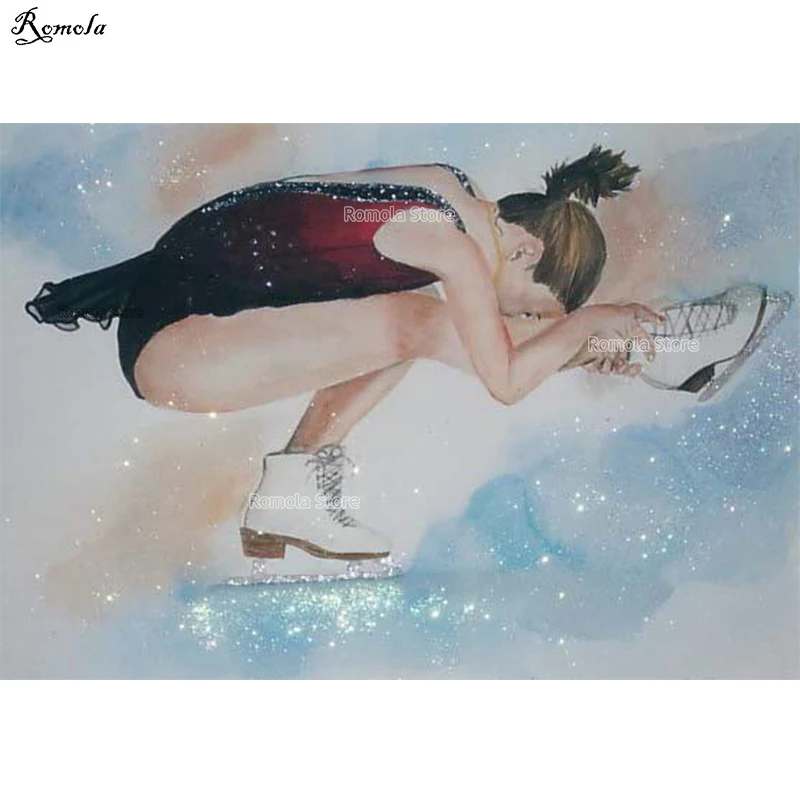 Рисунок фигуристки на льду