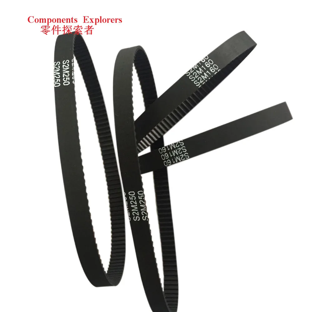 

5Pcs S2M Timing Belt 160 164 166 170 172 176 180 190 192 196 198mm Width 6mm Closed-loop Synchronous Rubber Belts