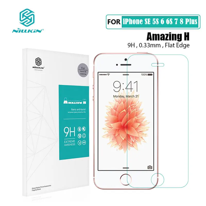 Закаленное стекло для iPhone 6 6S 7 8 Plus Nillkin H 0 33 мм защита экрана от взрыва Apple