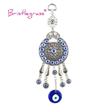

BRISTLEGRASS Turkish Blue Evil Eye Flower Vine Amulets Lucky Charms Car Wall Hanging Pendants Pendulum Blessing Protection Decor