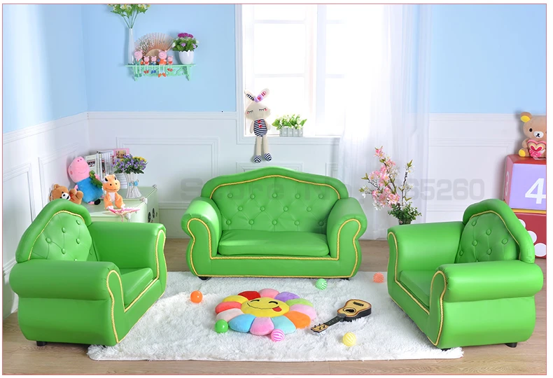 Европейский стиль, классический детский диван, детский маленький диван, подходящая группа, закрытая сумка, многофункциональная, Zitzak, детская спальня, зеленый