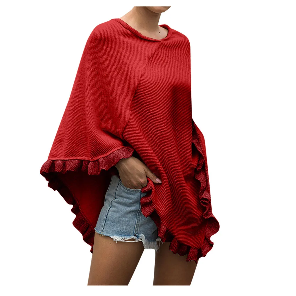 JAYCOSIN осень-зима, женские свитера с круглым вырезом и длинным рукавом, топы в минималистическом стиле, вязаный Повседневный Однотонный свитер, блузка