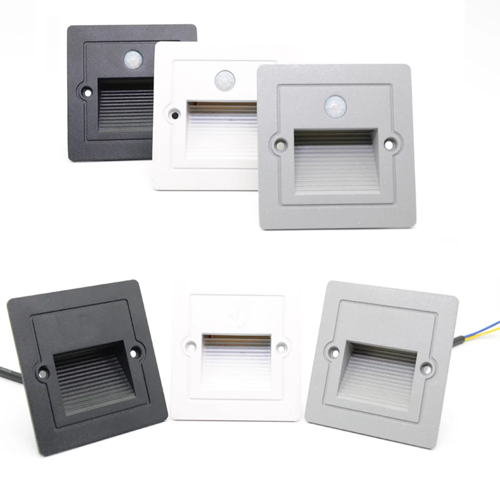 

86-type LED outdoor water-proof PIR Motion Sensor ground-lamp step light corridor aluminum Human Body Induction staircase lamp