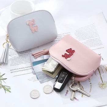 

2019 Women Cute Cartoon Little Donkey Tassel Coin Purse Cartoon Small Change Wallet Pouch Bag Coin Storage Bag For Girls Gift