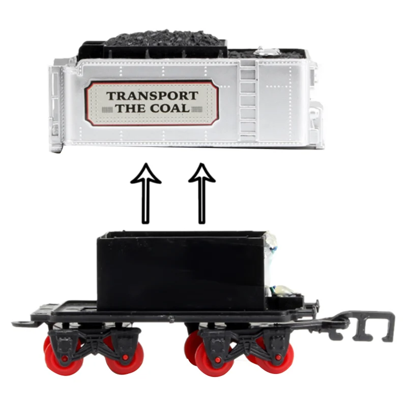 FBIL-Набор игрушечных поездов с огнями и звуками, Набор рождественских поездов, круглые железнодорожные пути для вокруг батареи рождественской елки
