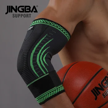 Jingba Ondersteuning 1 Pcs Nylon Basketbal Kniebeschermers Elleboog Brace Ondersteuning Protector + Polsbandje Boksen Hand Wraps Ondersteuning + Enkel ondersteuning