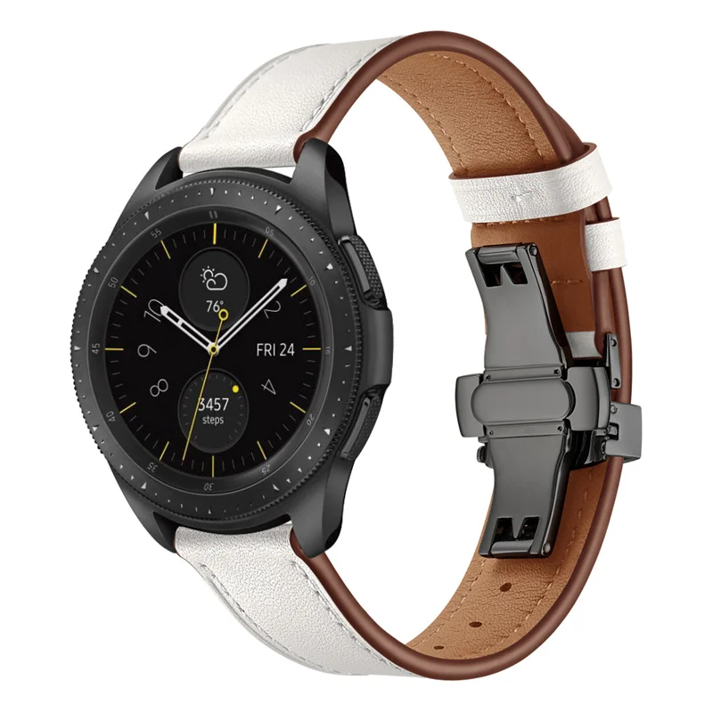 20 мм 22 мм ремешок из натуральной кожи для часов samsung Galaxy watch 46 мм 42 мм Active 2 40 мм 44 мм gear S3 S2 Classic/Frontier