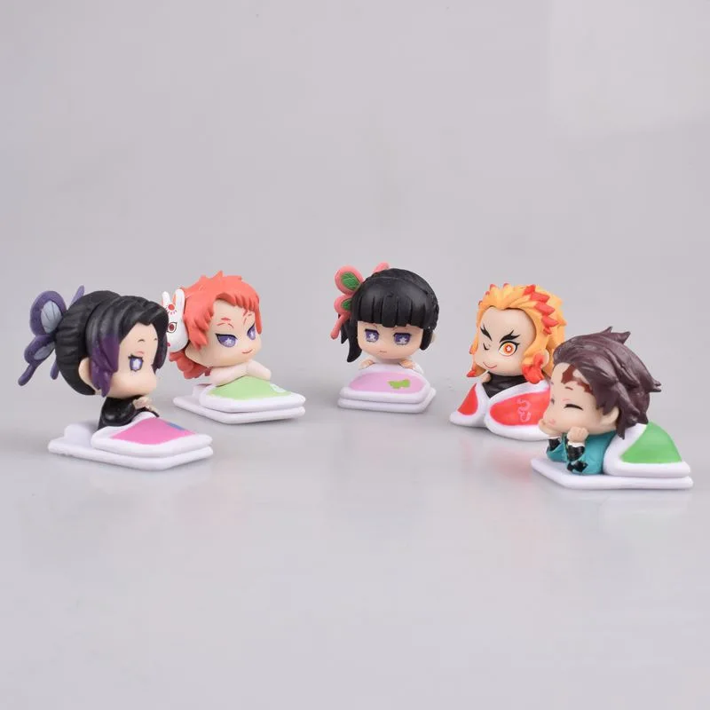 5 шт./лот Kimetsu no Yaiba фигурка танджиро цуюрий канаво кочоу шинобу Спящая кукла аниме