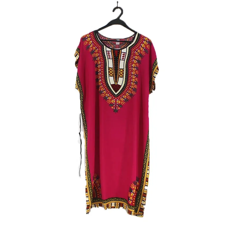 Loose African Dress for Women Dashiki Tribe Totem 3D Print Long Robe Female Riche Bazin Street Wear Vestido Dress african wear for ladies
