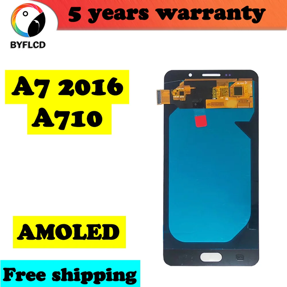 

AMOLED LCD For Samsung Galaxy A7 2016 A710 A710F A710M Screen Display For Galaxy A7 2016 Touch Screen Digitizer Assembly replace