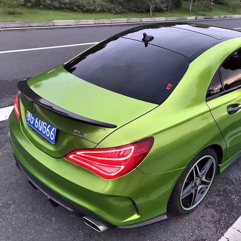 Подходит для M B CLA спойлер CLA45 W117 C117 ABS волокно задний багажник крылья бесцветный cla