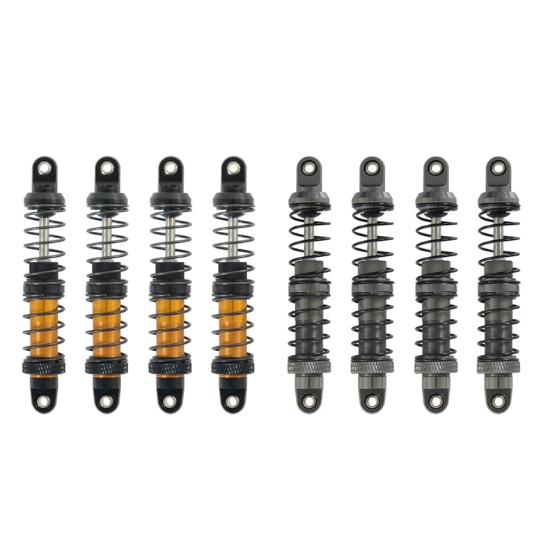 

4PCS 80mm Oil Adjustable Metal Hydraulic Shock Absorber Damper for 1/10 Climbing Car TRX4 SCX10 90046