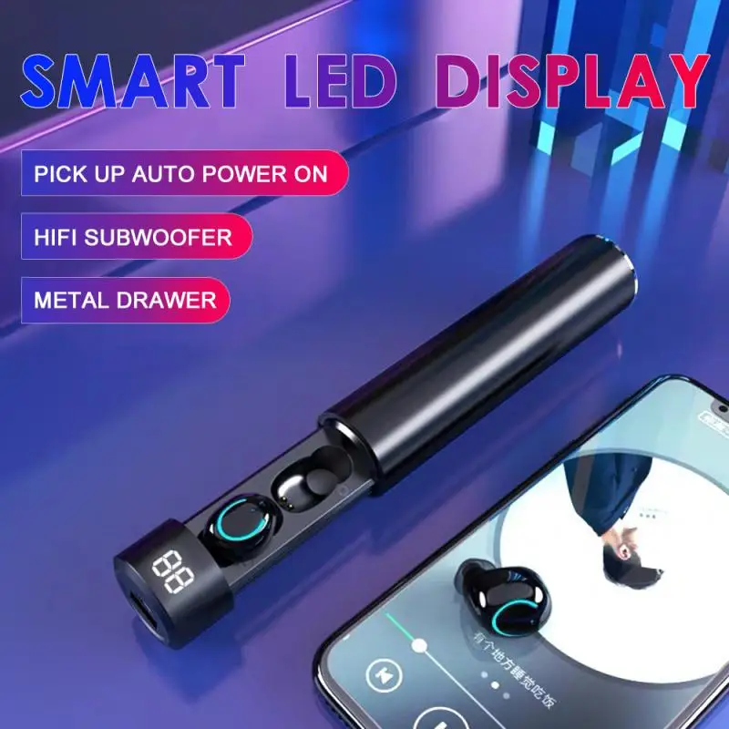 2020 New Q19 TWS bluetooth Earphones 5 0 Wireless Headset Headphones Mini In ear Stereo Earphones