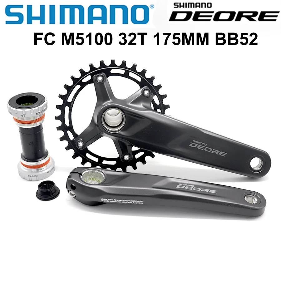 SHIMANO DEORE FC M5100 Crankset 1x11-Speed 32T 34T 175MM 170MM bike crank bike crankset bicycle parts compatiable with M7000 BB52