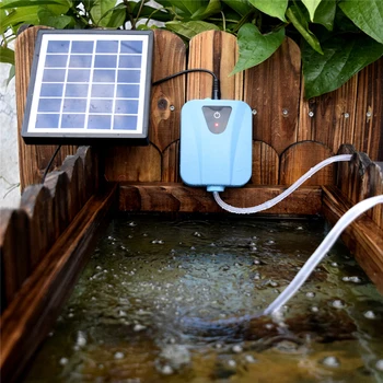 

Solar Powered/DC Charging Water Mini Aquarium Air Pump Plant Fish Tank Oxygen Pump Air Compressor Aerator Air Flow Maker 2L/Min