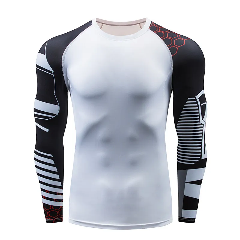 Men's Sports Fitness Tights Long-sleeved T-shirt Breathable And Quick-drying Running Basketball Training Clothes Sportswear Men's Sports Fitness Tights Long-sleeved T-shirt Breathable And Quick-drying Running Basketball Training Clothes Sportswear