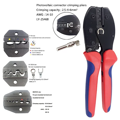 Crimping Tools Kit Multitool Engineering Ratchet Terminal crimping pliers+Screwdriver+Wire Stripper hand tools set Crimper Tool - Цвет: Pliers and 3 Jaws