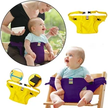 Рюкзаки-кенгуру складной Портативный ребенку ремня Портативный детское сидение детский, обеденный ремень сплошной цвет синий, черный; большие размеры безопасности Рюкзак-переноска