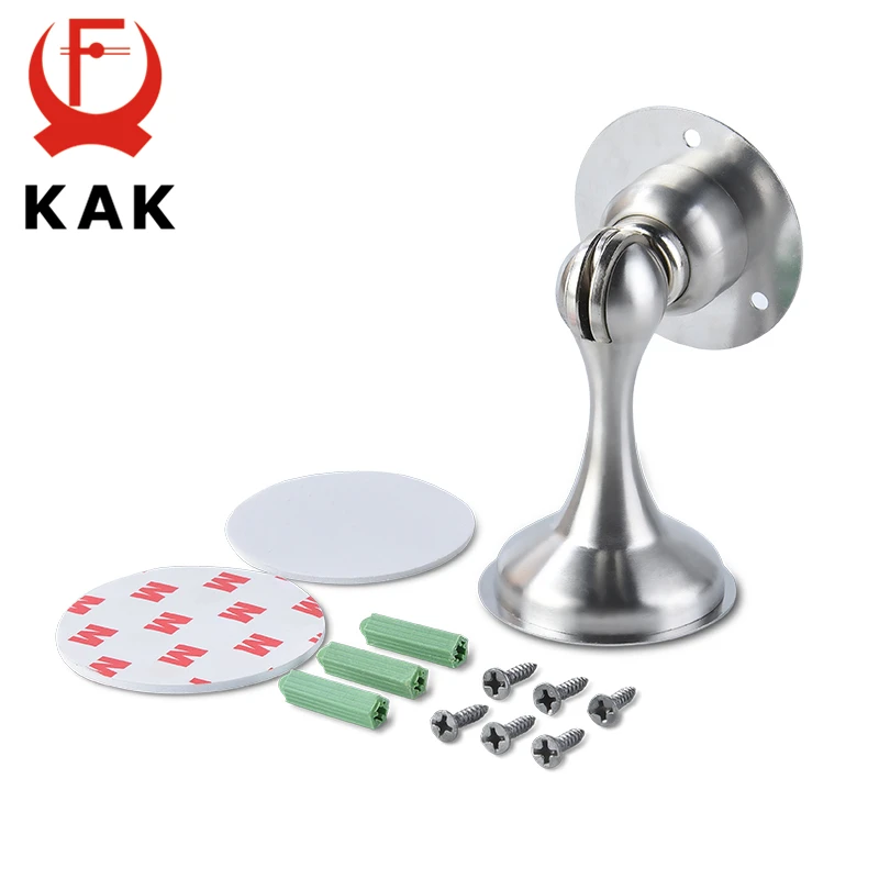 Door Stopper Magnetic Door Stopper KAK Stainless Steel Hidden Door Holders Catch Floor Wall Mounted Nail-free Doorstop Hardware
