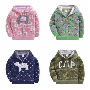

2019 Jackets Kids Coats Hooded fleece baby clothes jacket girls jacket children's zipper toddler coat 2-5T baby girl coat spring
