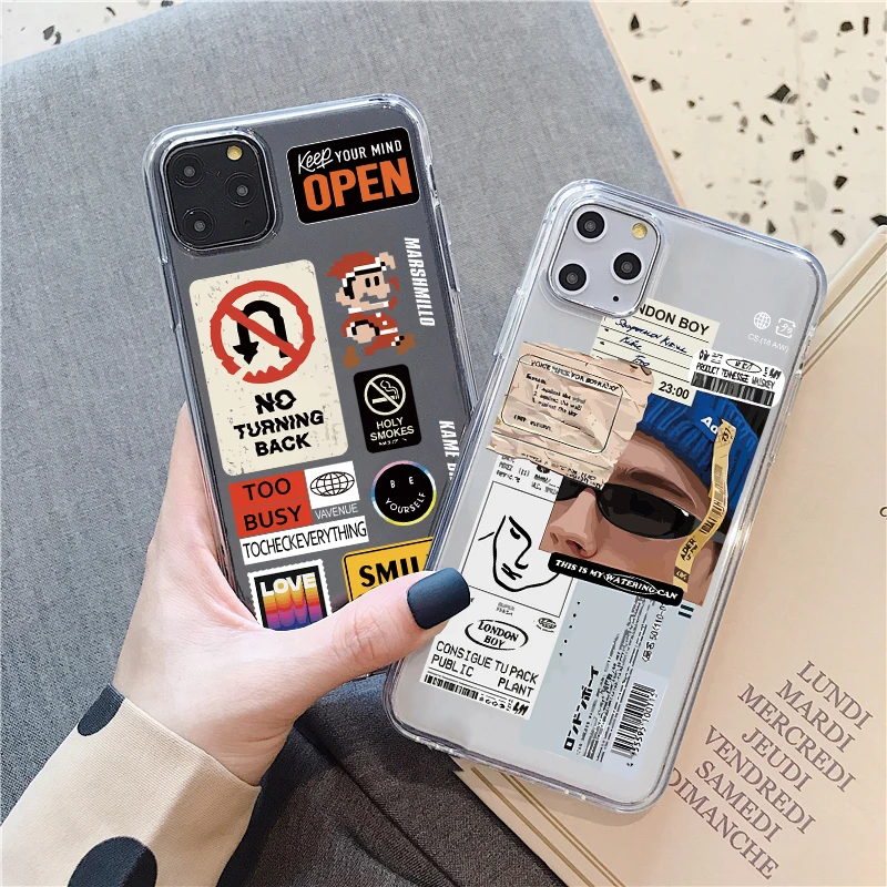

Fashion Retro Bar Code Label soft Phone Case For iPhone 12 Mini 11Pro XS Max X XR 7 8 6 Plus SE TPU Cover For iPhone 12Pro MAX