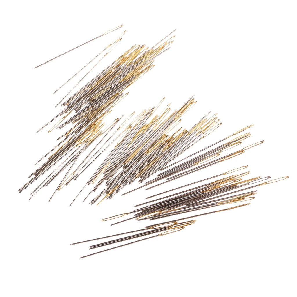 100pcs Large-Eye Embroidery Cross Stitch Needles Tapestry Darning Needle 26#