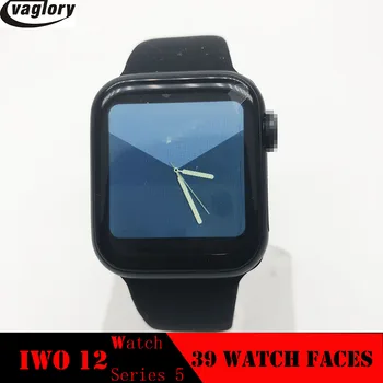 

IWO 12 Smart watch 44mm Case Red Circle Button Smart Wearable Device For IOS & Android Support SMS Facebook Message Push