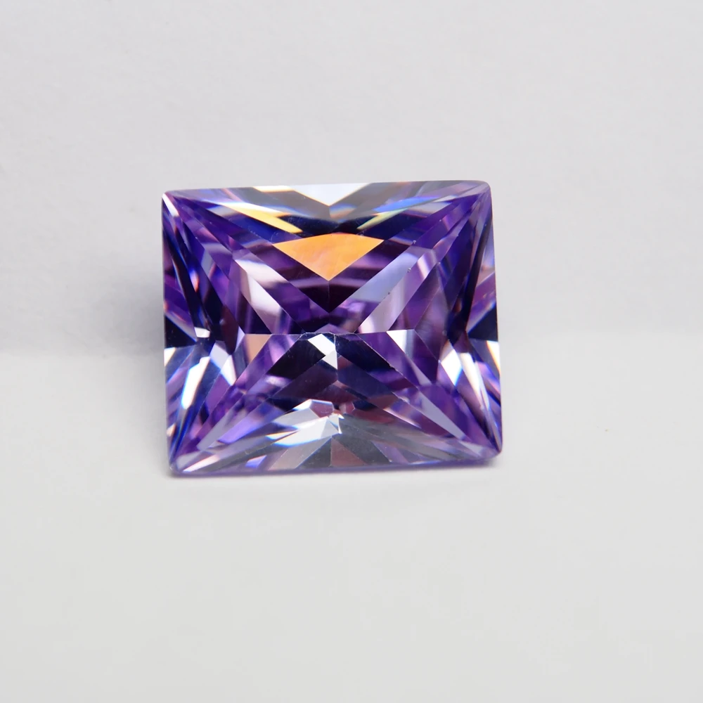 10PCS /alot 8*10mm rectangle Princess cut lavender Lab cubic zirconia stone loose zircon gemstone for fashion ring 10PCS /alot 8*10mm rectangle Princess cut lavender Lab cubic zirconia stone loose zircon gemstone for fashion ring