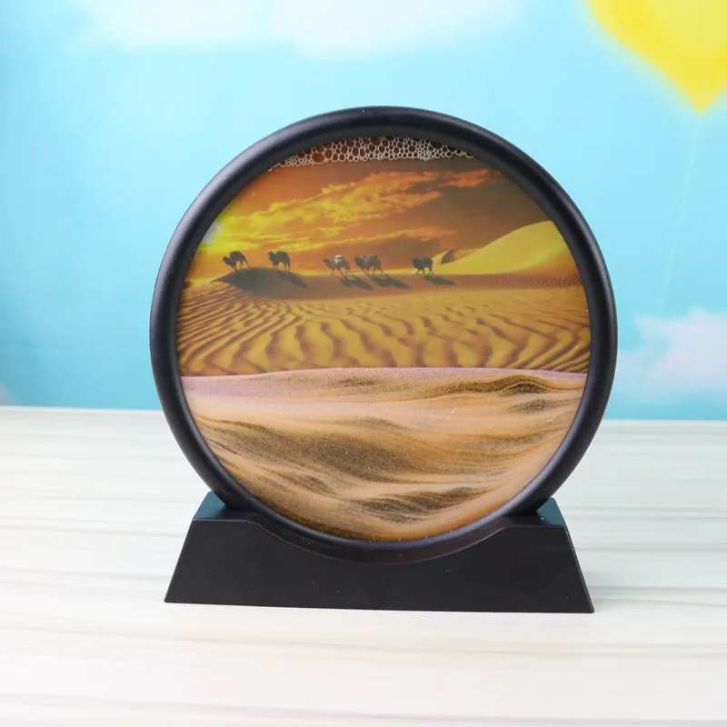 18x19x4cm Украшения для дома стекло зыбучий песок креативный Рабочий стол работа подарки на день рождения Офис Гостиная 3D декоративные песочные часы - Цвет: 18x19x4cm