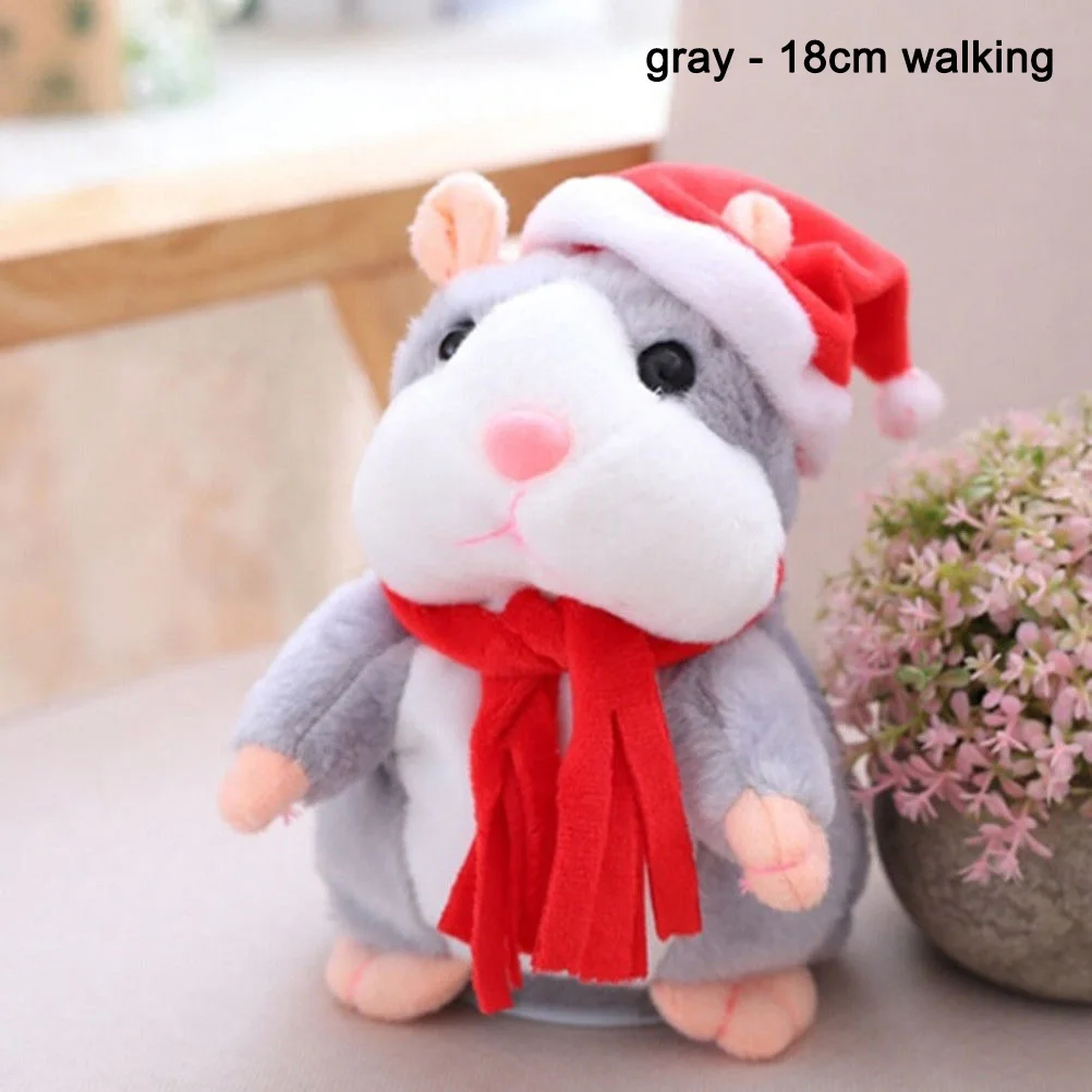 18cm walking Дерзкий хомяк Электрический говорящий ходячий питомец Рождественская игрушка говорящий Запись Хомяк подарок MS88 - Цвет: 18cm walking