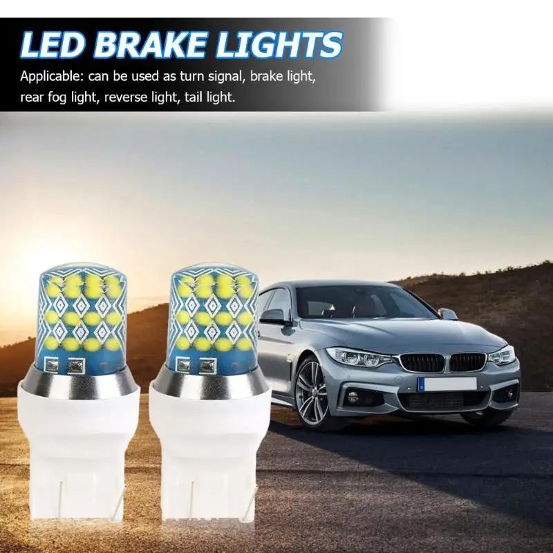 СВЕТОДИОДНЫЙ Автомобильный стоп сигнал 2 шт. 24SMD T20/3157/7443|Сигнальная лампа| |