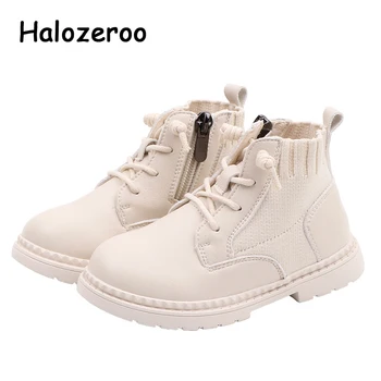 

Winter Kids Martin Boots Children Warm Ankle Boots Baby Girls Black Brand Shoes Boys Soft Casual Boots Fashion Leather Boots New