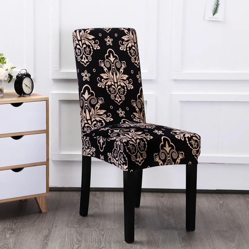 Elastic Printed Kitchen Chair Cover 6 Chair And Sofa Covers