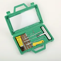 Kit professionnel de réparation de pneus de moto, Kit de réparation de crevaison de pneus d'automobile Portable, Kit de réparation de crevaison de pneus de vélo, prise Tubeless robuste d'urgence, 1 ensemble, nouveau 