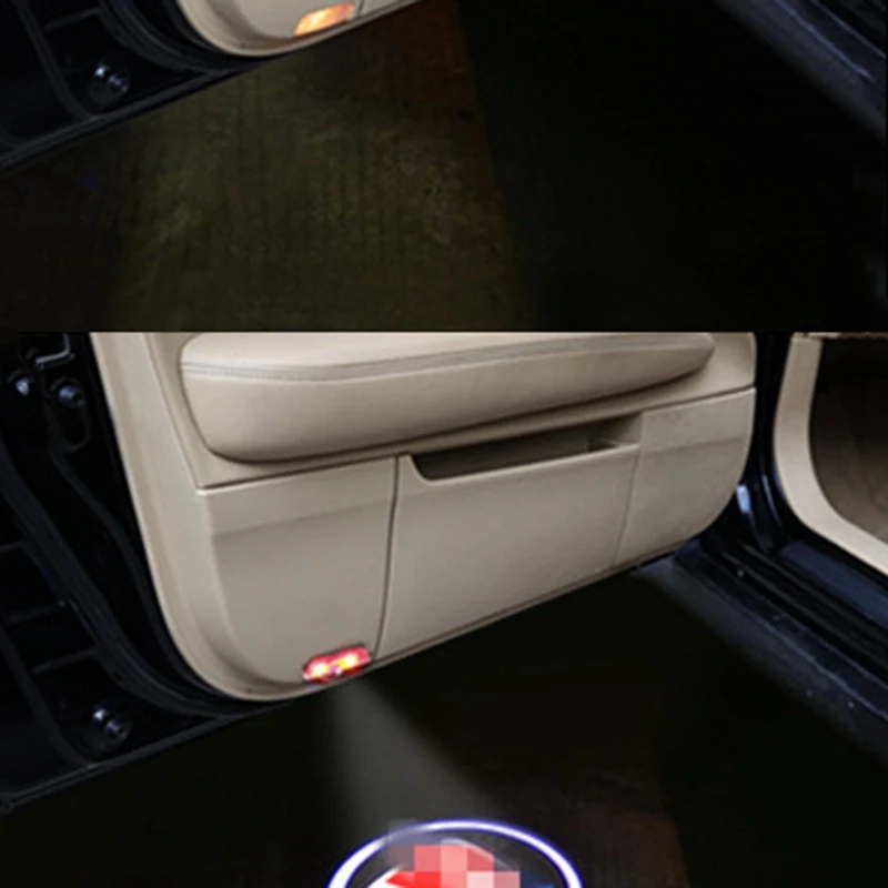 Автомобильный светодиодный проектор с изображением призраков и теней на дверь, приветственный светильник, 3D лазерная лампа с логотипом для Honda