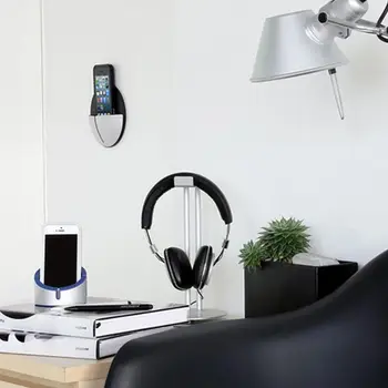 

Fashion Mobile Phone Charge Holder Bracket Sticky Wall Hanging Universal Charger Rack Shelf For iPhone Huawei Xiaomi DEC889
