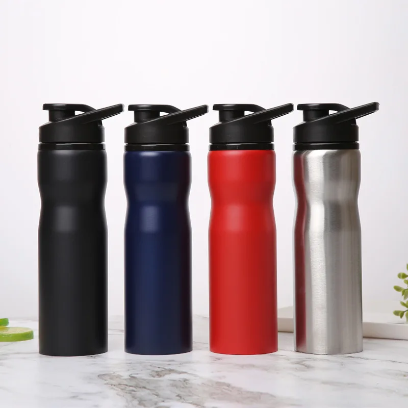 750ML bpa-free stainless steel Sports outdoor Mountaineering kettle with baking print portable my water bottle with handle Lid