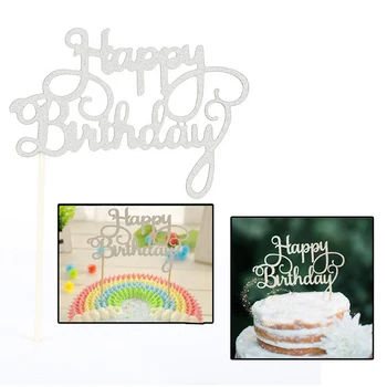 

Kids Adult Paper Letter Cupcake Toppers Party Supplies Cake Flag Topper Cake Happy Birthday Party Decorations