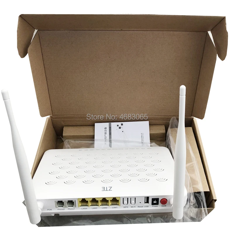 Новинка ZTE F660W 5 2 версия GPON ONU 4FE + 2TEL USB WIFI с патчкордом английская прошивка
