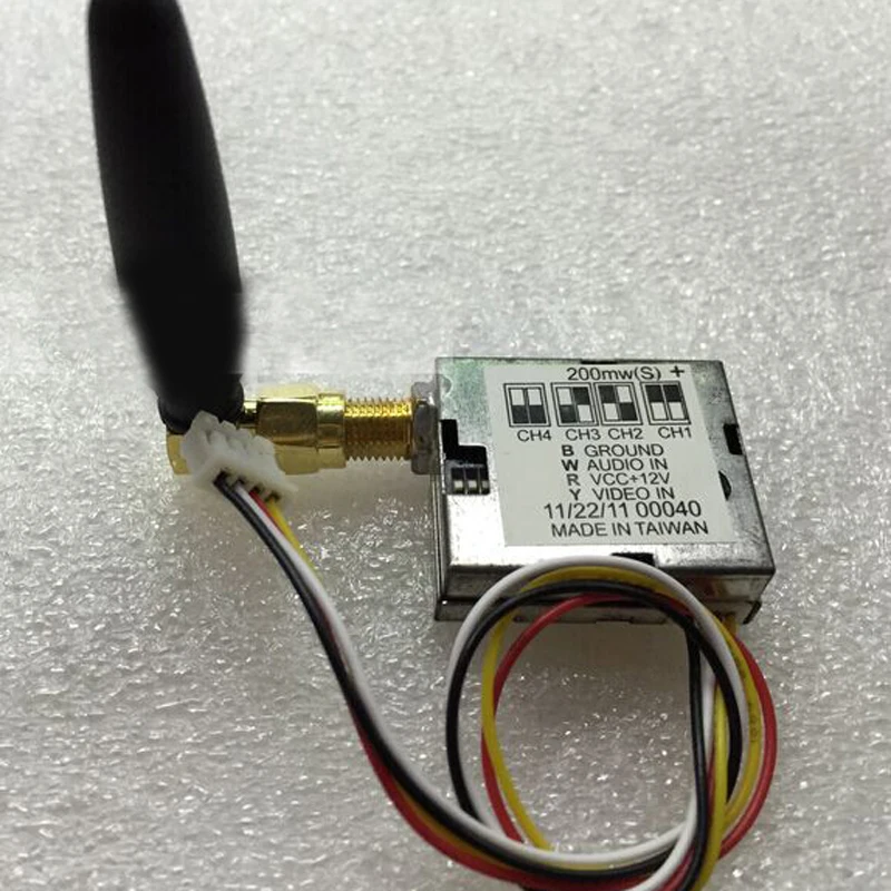 

Hot 1Set 1.2G 200MW Wireless Video and Audio Transmitter Monitor Image Transmission Receiver Spare Parts for RC Aircraft Drone