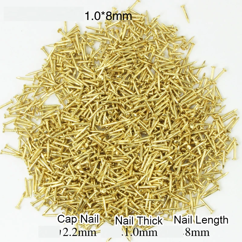 100g 구리 도금 철 미니 손톱 재료 철 선물 상자 손톱 목공 손톱 철 손톱 Diy 피팅 특수 둥근 머리 손톱