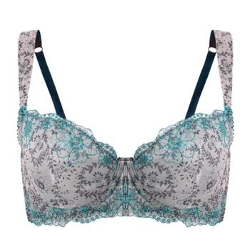 

Women Sexy Lace Embroidery Push Up Ultra-thin Breathable Seamless Underwire Nursing Bottoming Adjusted-straps Underwear Bra