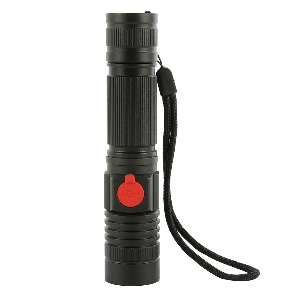 T6 COB Side Light Flashlight Telescopic Zoom Waterproof LED Work Light Portable Light Multifunctional LED Flashlight