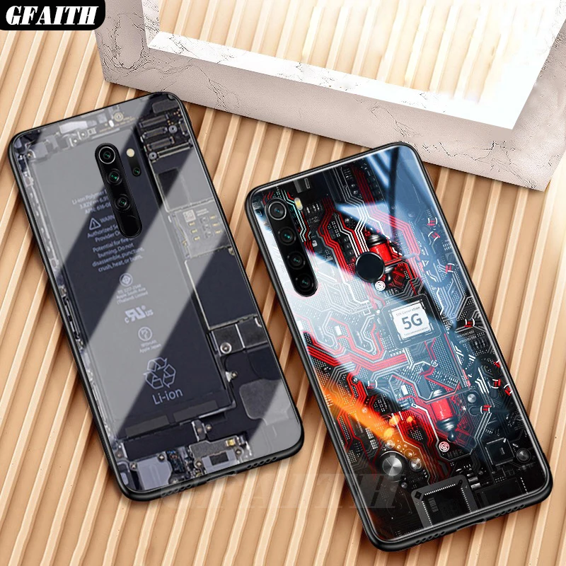 Чехол GFAITH для Redmi Note 8 Pro чехол Explorer из закаленного стекла с рисунком чехол|Бамперы|