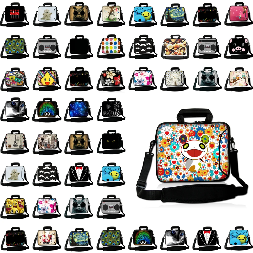 Womens Laptop Messenger Briefcase Neoprene 10 12 13 14 15 17 15.6 13.3 inch Bag Men Notebook Chromebook Shoulder Strap Case 2020